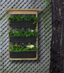 Algreen Vertical Planter Kit Hanging on Fence