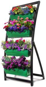 6-Foot Freestanding Vertical Garden with 4 Removable Planter Boxes