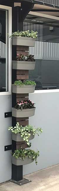 Downspout Vertical Planter attaches to downspout for easy vertical gardening