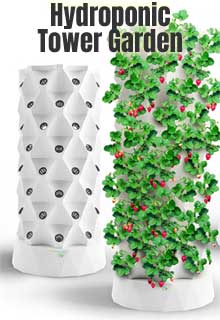 Hydroponic Tower Garden Holds Soil-Free 64 Plants for Easy Vertical Gardening at Home