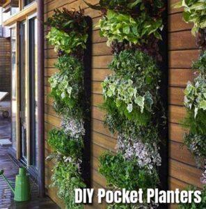Fabric Wall Pockets for Plants - Create a DIY Vertical Garden