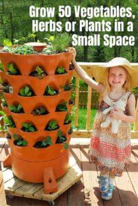 Grow a Large Vegetable or Herb Garden in a Small Space with a Rotating Vertical Planter